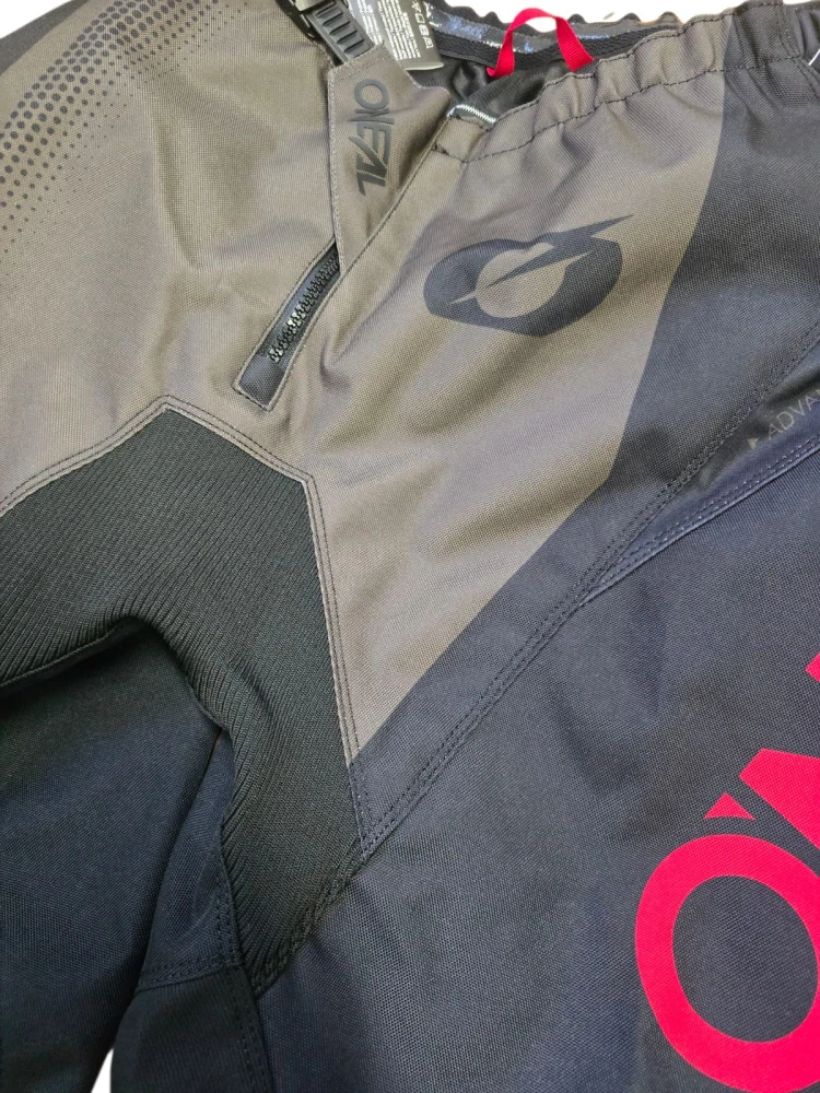 A Motokrosové / enduro kalhoty ONEAL ELEMENT RACEWEAR barva černá/olivová/červená velikost 30