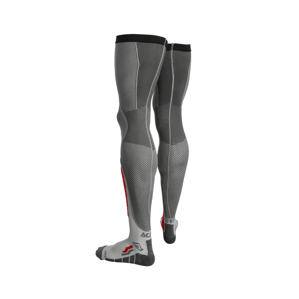 Motokrosové nadkolenky / vysoké motokosové ponožky ACERBIS X-LEG PRO VENTED barva šedá/červená