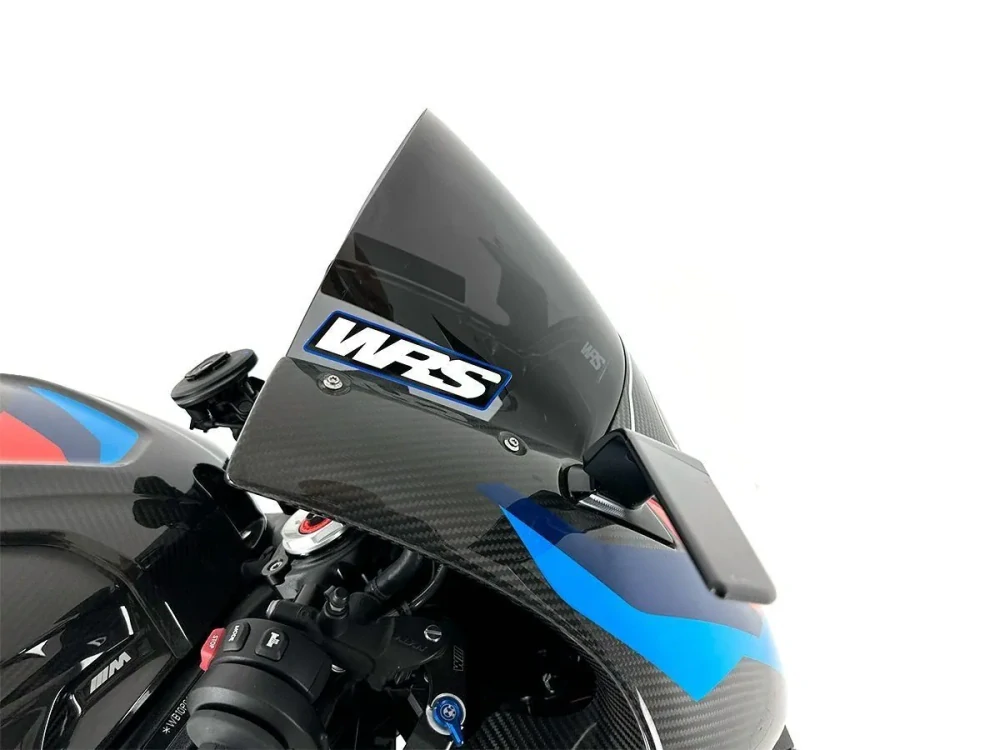 Plexi motocyklu WRS pro BMW M 1000 RR rok 2023-2024 barva tmavě kouřová verze RACE 