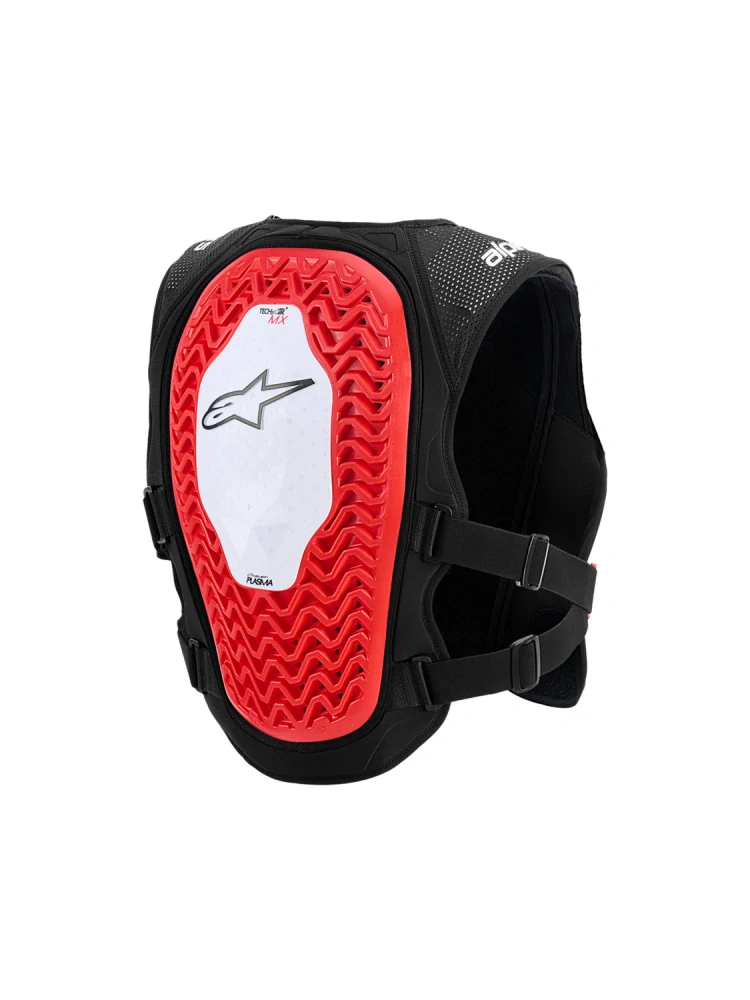 Motokrosový airbag chránící záda, krk, hruď a břicho - airbagová vesta ALPINESTARS TECH-AIR®MX PLASMA system, barva bílá/černá/červená
