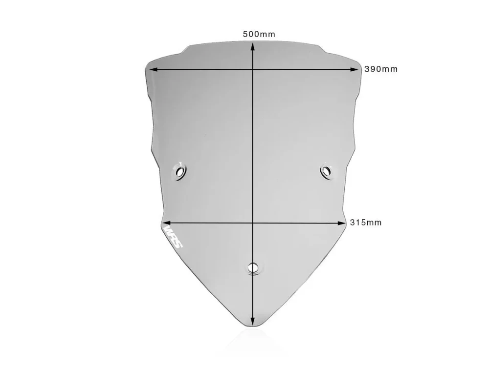 Plexi motocyklu WRS pro DUCATI MULTISTRADA 950 2017-2021 viz popis, barva kouřová, výška 50 cm (19-3 / 4 ") 