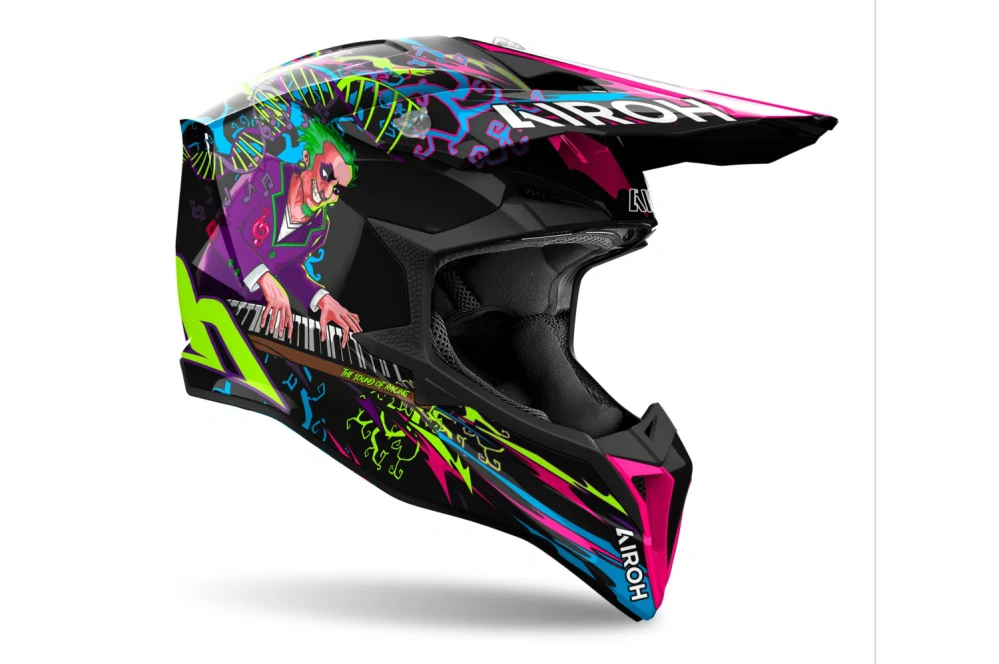 Motokrosová přilba AIROH WRAAAP MUSIC barva multicolor lesklá