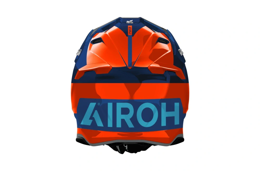 Motokrosová přilba AIROH TWIST 3 FANCY barva oranžová fluo/modrá