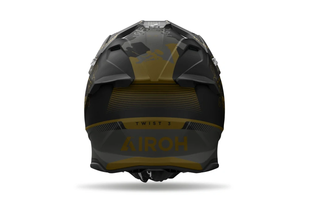 Motokrosová přilba AIROH TWIST 3 TITAN barva černá/zlatá matná 