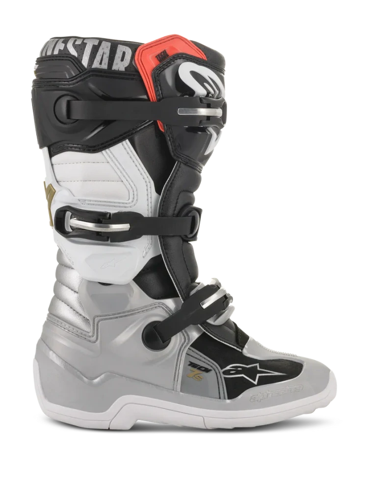 Dětské motokrosové boty / MX obuv ALPINESTARS TECH 7S 2015017-1829 barva černá/stříbrná