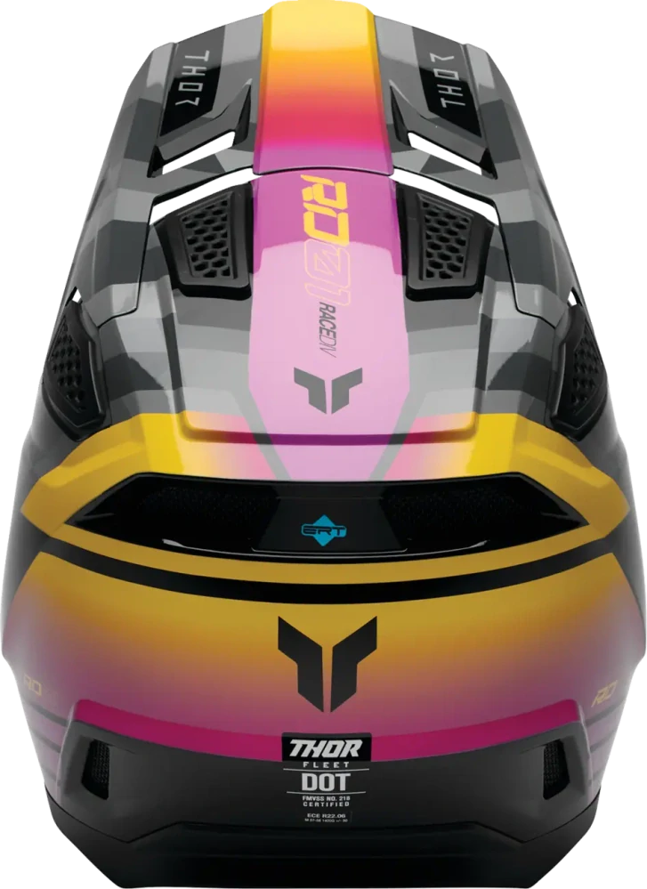 Motokrosová přilba / MX helma THOR FLEET CAMBER barva černá/magenta lesklá