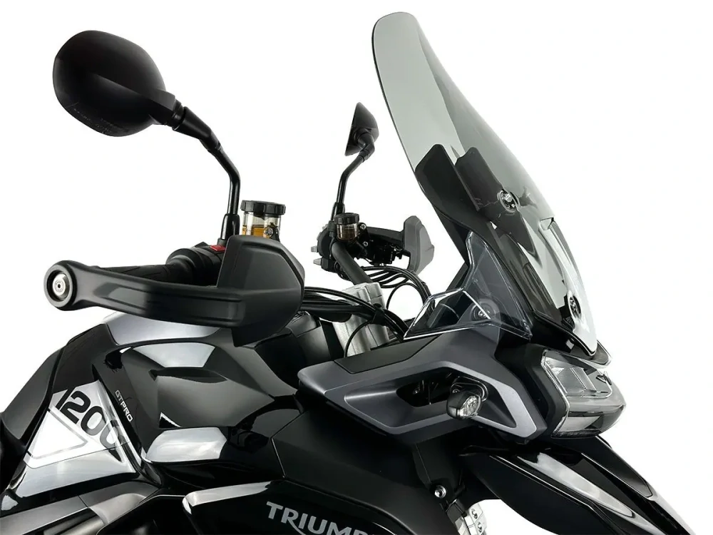 Plexi motocyklu WRS verze TOURING pro motocykly TRIUMPH TIGER 1200 GT / PRO / EXPLORER / RALLY rok 2022-2026 výška plexi 50,5 cm barva kouřová
