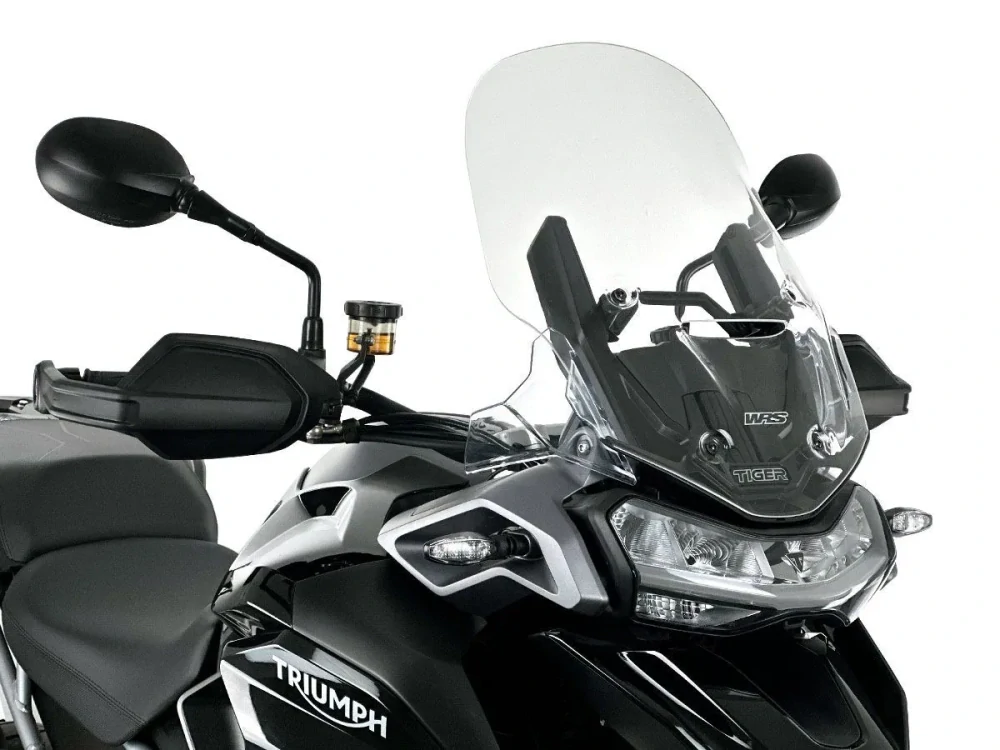 Plexi motocyklu WRS verze TOURING pro motocykly TRIUMPH TIGER 1200 GT / PRO / EXPLORER / RALLY rok 2022-2026 výška plexi 50,5 cm barva čirá