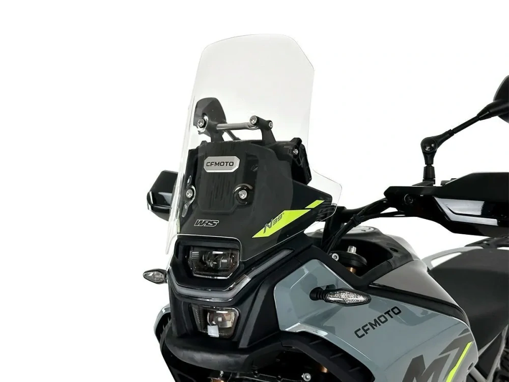 Plexi motocyklu WRS pro CF MOTO 450 MT rok 2024-2026 verze TOURING výška 36 cm, barva čirá