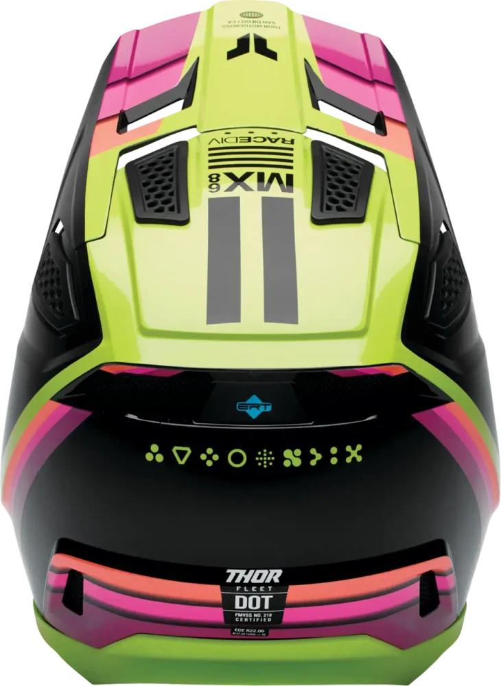 Motokrosová přilba / MX helma THOR FLEET DEFY barva černá/acid