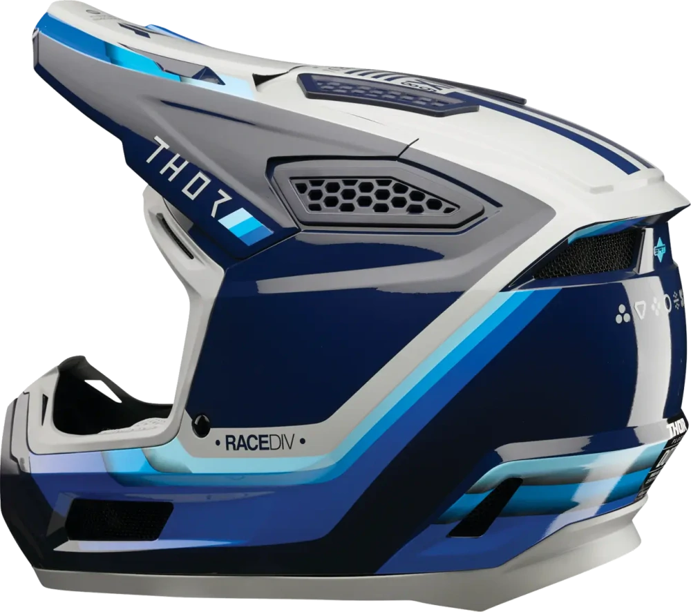 Motokrosová přilba / MX helma THOR FLEET DEFY barva modrá/šedá