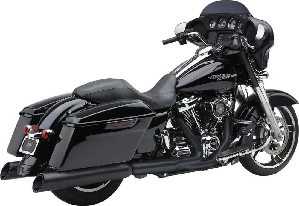 Koncovky výfuku COBRA GEN 2 NEIGHBOR SERIES MUFFLERS 4,5'' pro HARLEY DAVIDSON FLHT/ FLHTK/ FLHR/ FLTRX/ FLTRU/ FLTRK/ FLHX rok 2017-2024 barva černá 