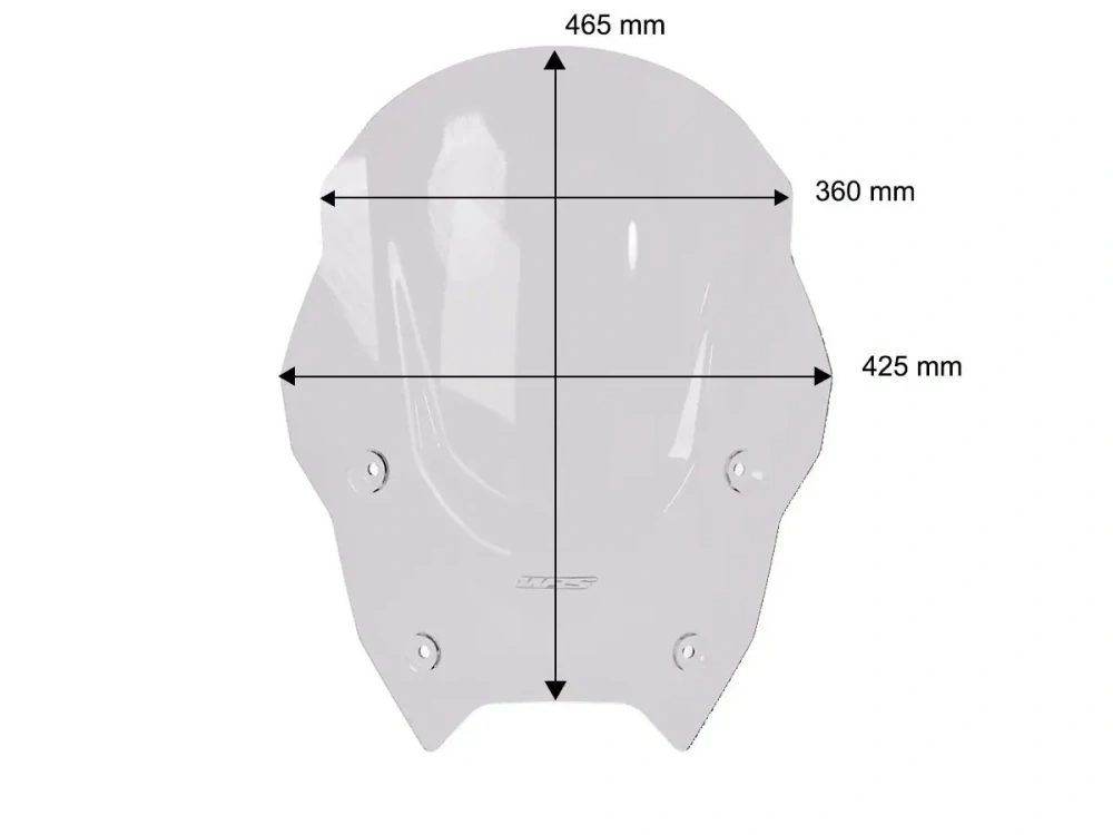 Plexi motocyklu WRS VERZE TOURING pro motocykl BMW R 1300 RS 2025-2026 barva kouřová, výška plexi 46,5 cm / o 12 cm vyšší než originální plexi