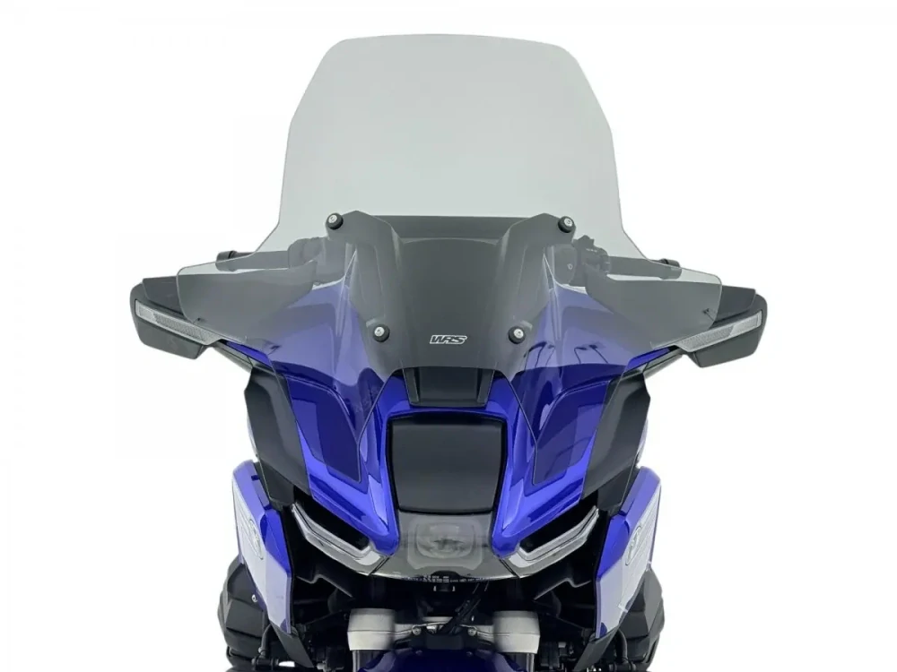 Plexi motocyklu WRS VERZE CAPONORD pro motocykl BMW R 1300 RT 2025-2026 barva kouřová, výška plexi 64 cm / o 4,5 cm vyšší / o 16 cm širší v horní části než originální plexi