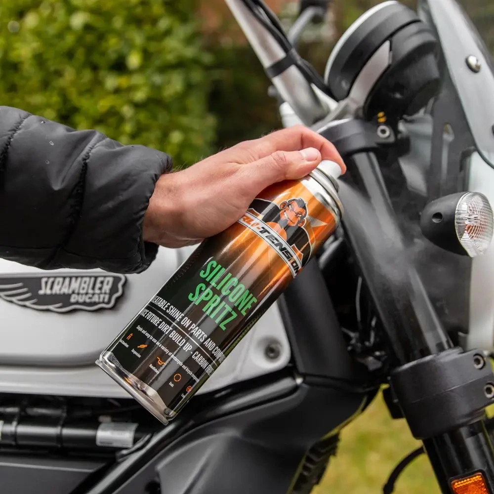 Silikonový sprej pro kovové a plastové díly motocyklu TRU TENSION SILICONE SPRITZ balení 500 ml