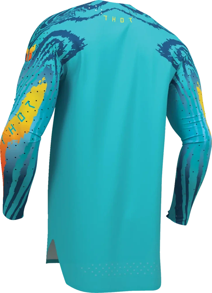 Lehký a pružný motokrosový - enduro dres THOR SPORTMODE DAMASCUS barva aqua