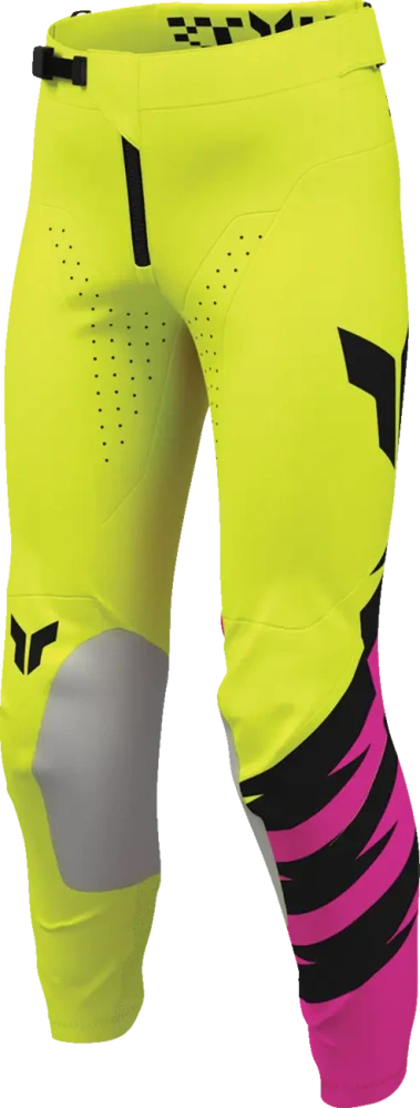 Dětské sportovní motokrosové kalhoty THOR LAUNCHMODE SHOCKIE barva acid/fuchsia
