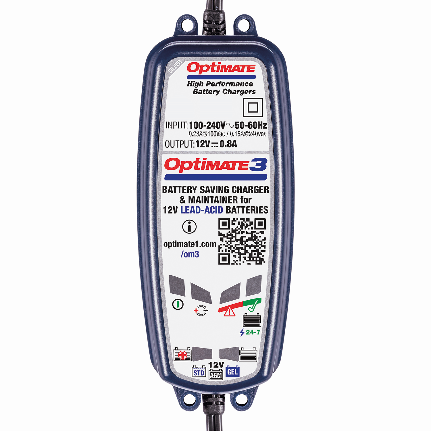 Nabíječka baterií TECMATE OPTIMATE 3 (12V/0,8A) TM430