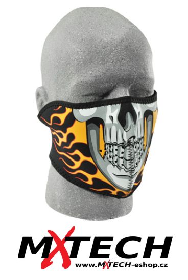 Ochranná neoprenová maska na obličej ZANHEADGEAR Burning skull