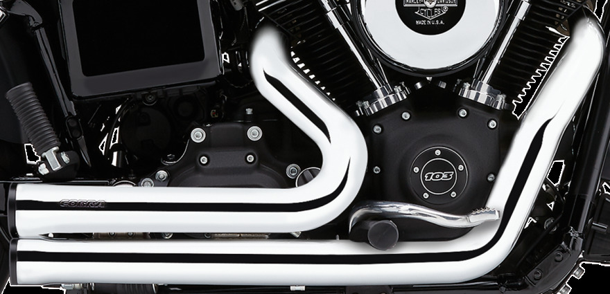 Kompletní výfuk COBRA pro Harley Davidson FXS/FLS/FLST 2012-2017 chrom