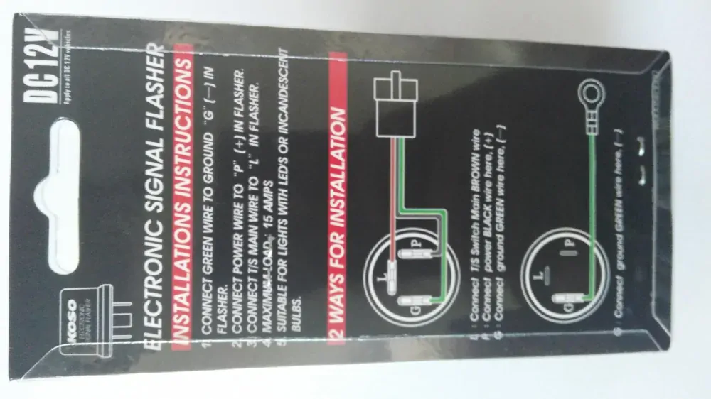Přerušovač blinkrů KOSO NORTH KD00600 FLASHER RELAY 12V 15A 3-PIN