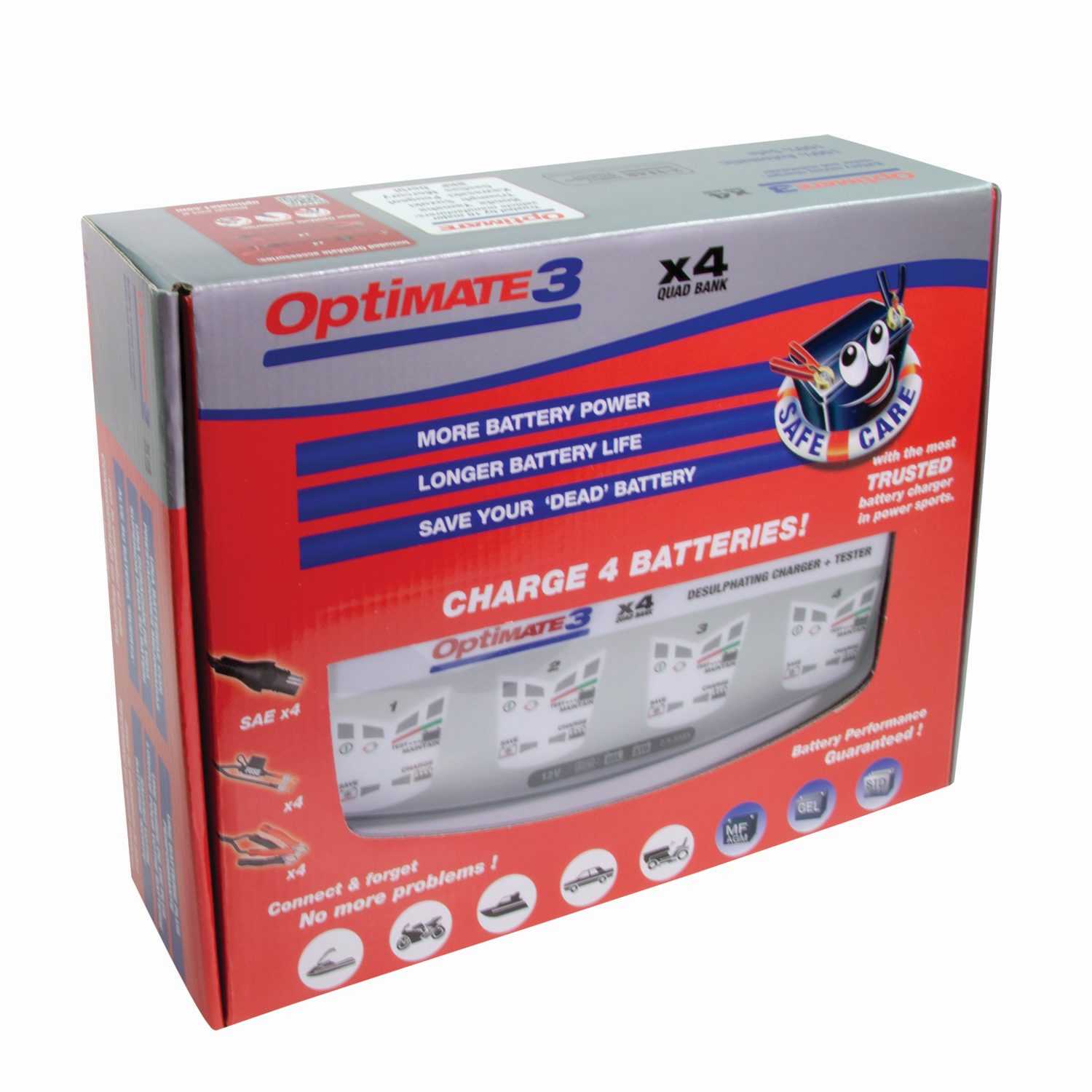 Nabíječka baterií TECMATE OPTIMATE 3 x 4 (12V/0,8A) TM454