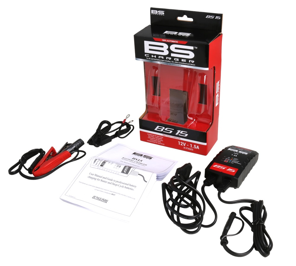 Nabíječka baterií BS BATTERY BS15 SMART CHARGER 12V-1.5A
