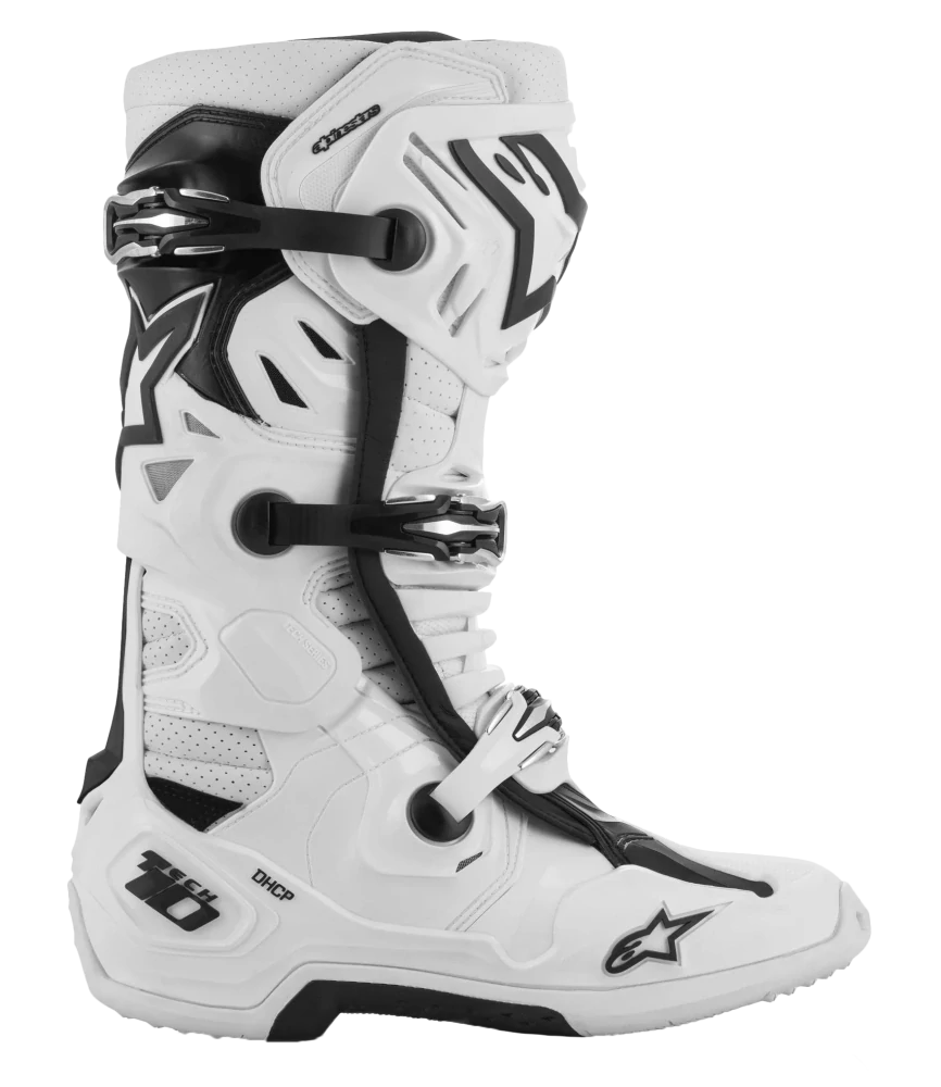 Ventilační motokrosové boty s vnitřní botičkou ALPINESTARS TECH 10 SUPERVENTED VENTILAČNÍ barva bílá