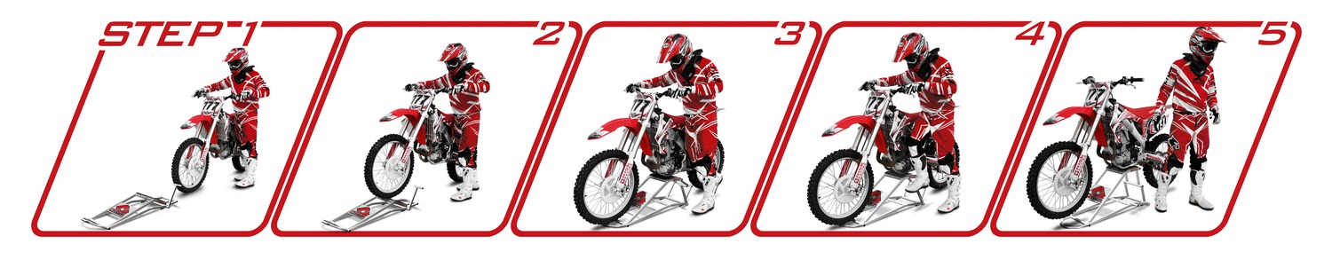 Stojan pro motokrosové motocykly Risk Racing RR1 Ride-On Lift stříbrný 