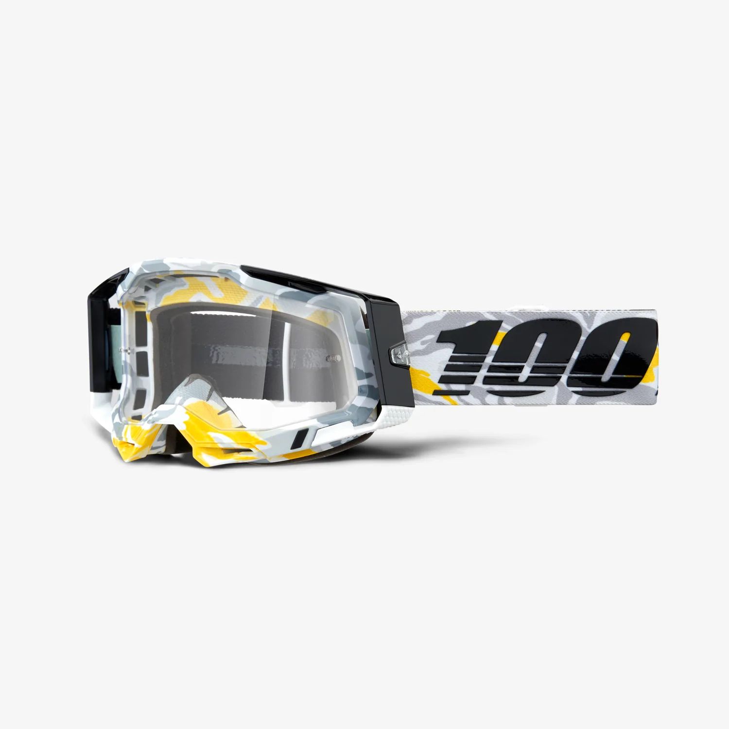 A Motokrosové brýle 100% RACECRAFT 2 KORB se stříbrným zrcadlovým objektivem + čirý + trhačky  