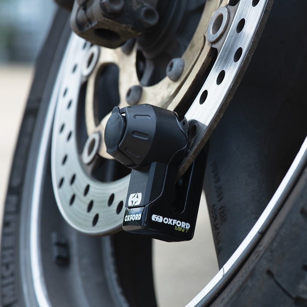 Zámek kotoučové brzdy OXFORD MINI T, průměr čepu 5,5 mm, černá