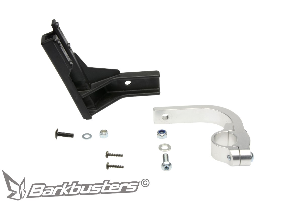 A Univerzální jednobodová montážní sada ke krytům páček BARKBUSTERS HARDWARE KIT CLAMP pro rovná 22mm (7/8″) řídítka, pár  