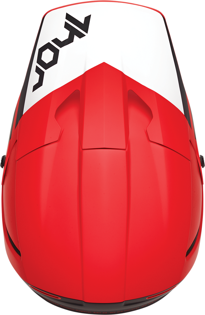 a Motokrosová přilba THOR REFLEX CUBE červená/bílá/černá velikost M 57-58 CM