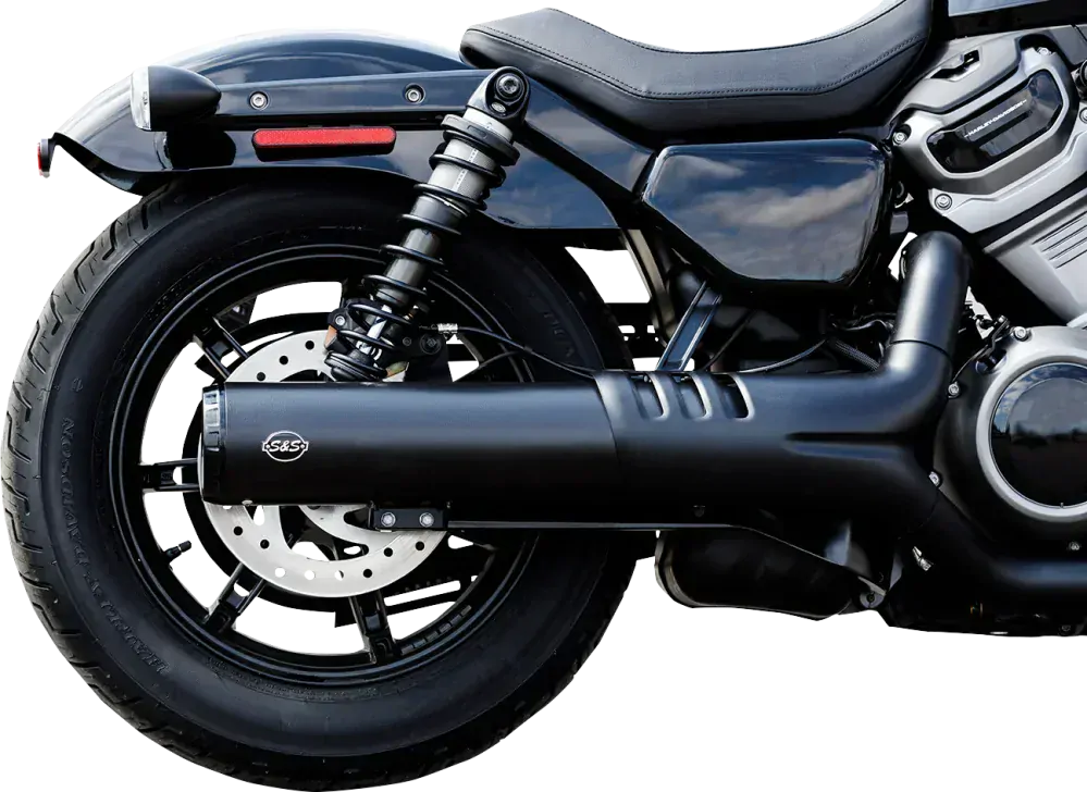 Homologovaná koncovka výfuku S&S CYCLE Grand National Slip-On Exhaust pro HARLEY DAVIDSON RH 975 S ABS rok 2023-2024, barva černá  