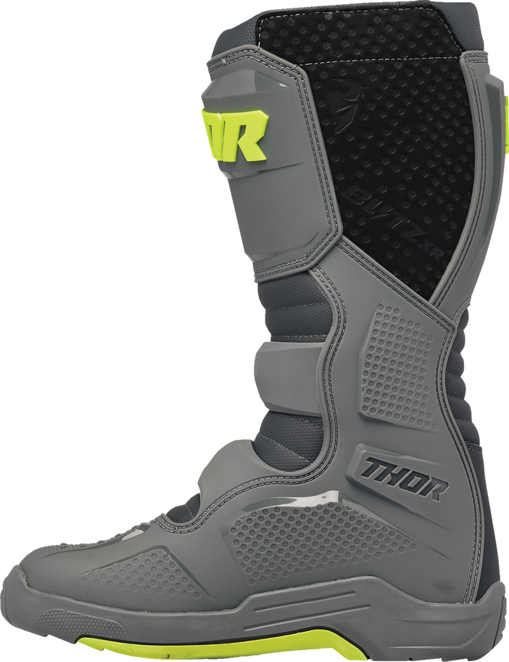 Dětské motokrosové boty / MX boty / motokrosová obuv THOR BLITZ XR barva šedá charcoal / lime- pár