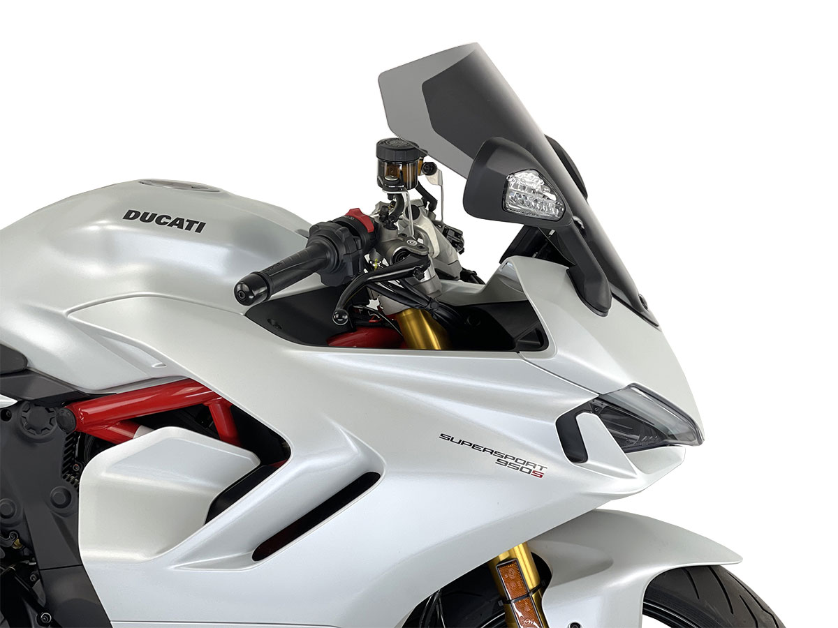 Plexi motocyklu WRS TOURING pro DUCATI SUPERSPORT 950 / S 2021-2023 výška 435 mm, barva tmavě kouřová 