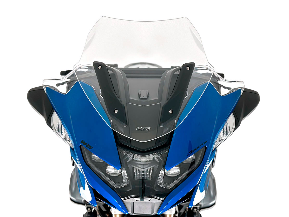 Plexi motocyklu WRS SPORT pro BMW R 1250 RT ABS rok 2021-2023, výška 52 cm až 59 cm, šířka 60 cm, barva čirá