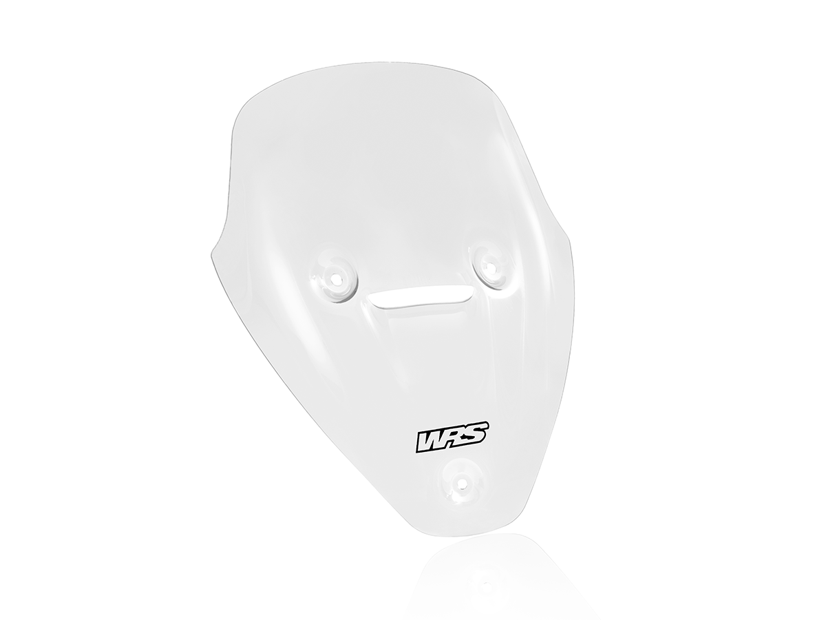 Plexi motocyklu WRS SPORT pro DUCATI DIAVEL V4 1200 ABS rok 2023, výška plexi 28,5 cm, šíře plexi 24,5 cm, barva čirá