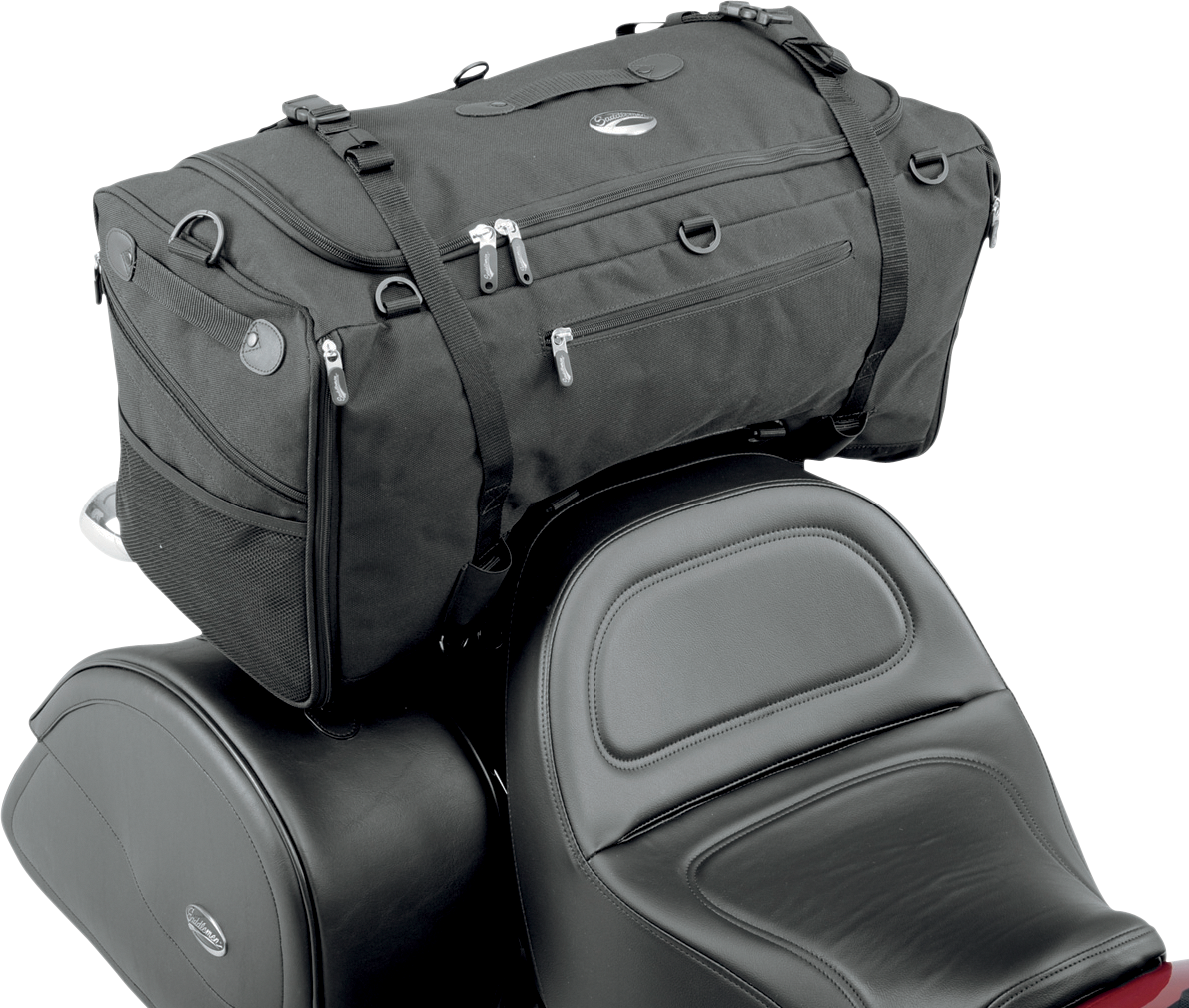 Textilní sedlová brašna na zadní sedlo SADDLEMEN DELUXE SPORT TAIL BAG TS3200DE barva černá, objem 52,4 litrů