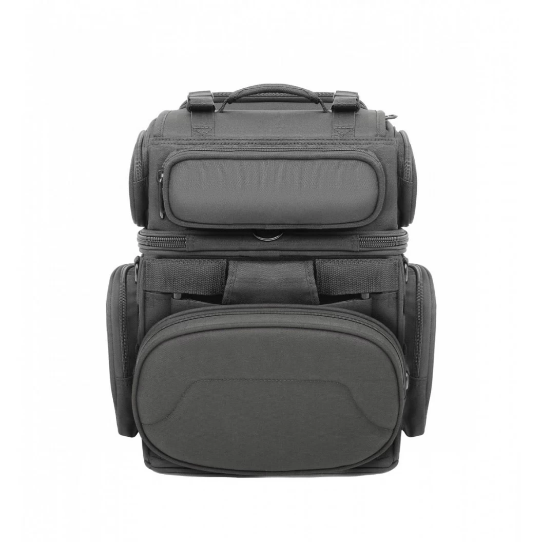 Zadní textilní brašna na motocykl SADDLEMEN BR1800 Tactical Back Seat/ Sissy Bar Bag, barva černá
