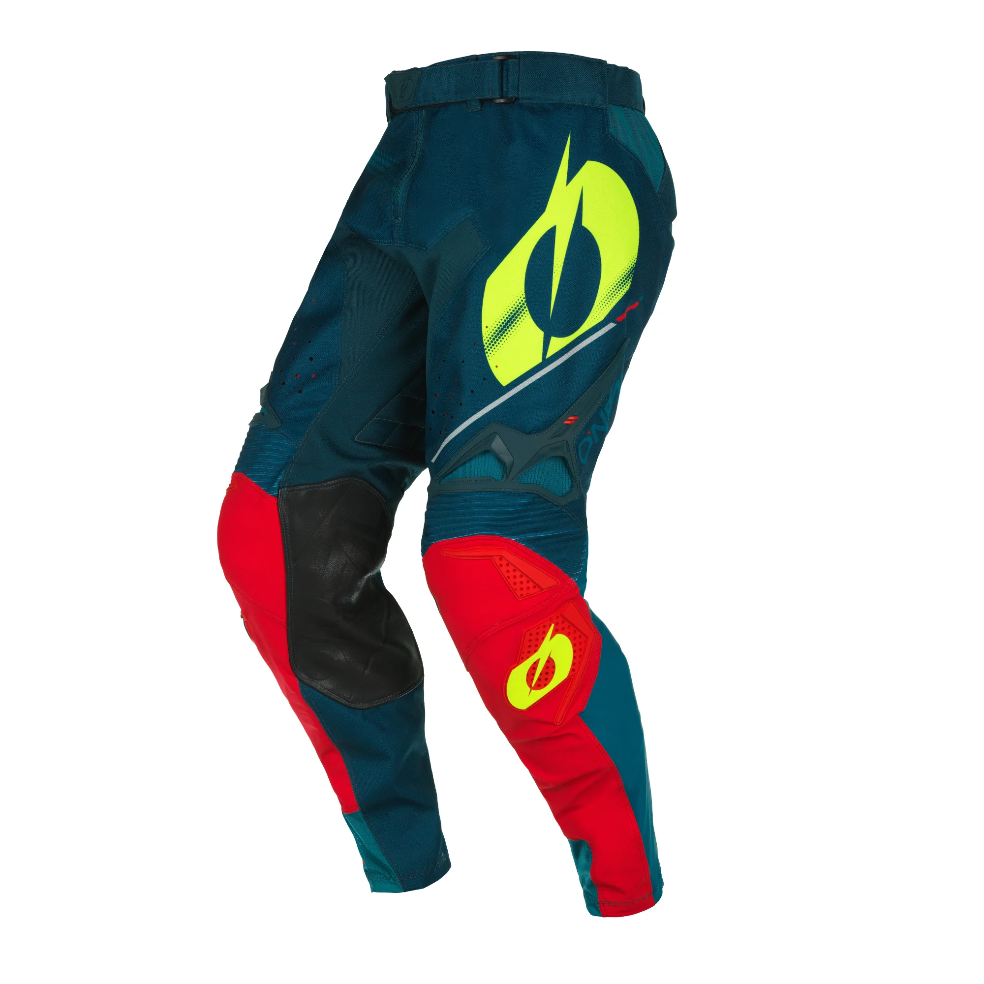 a Motokrosový komplet ONEAL HARDWEAR HAZE modrozelená/červená velikost 34 + L