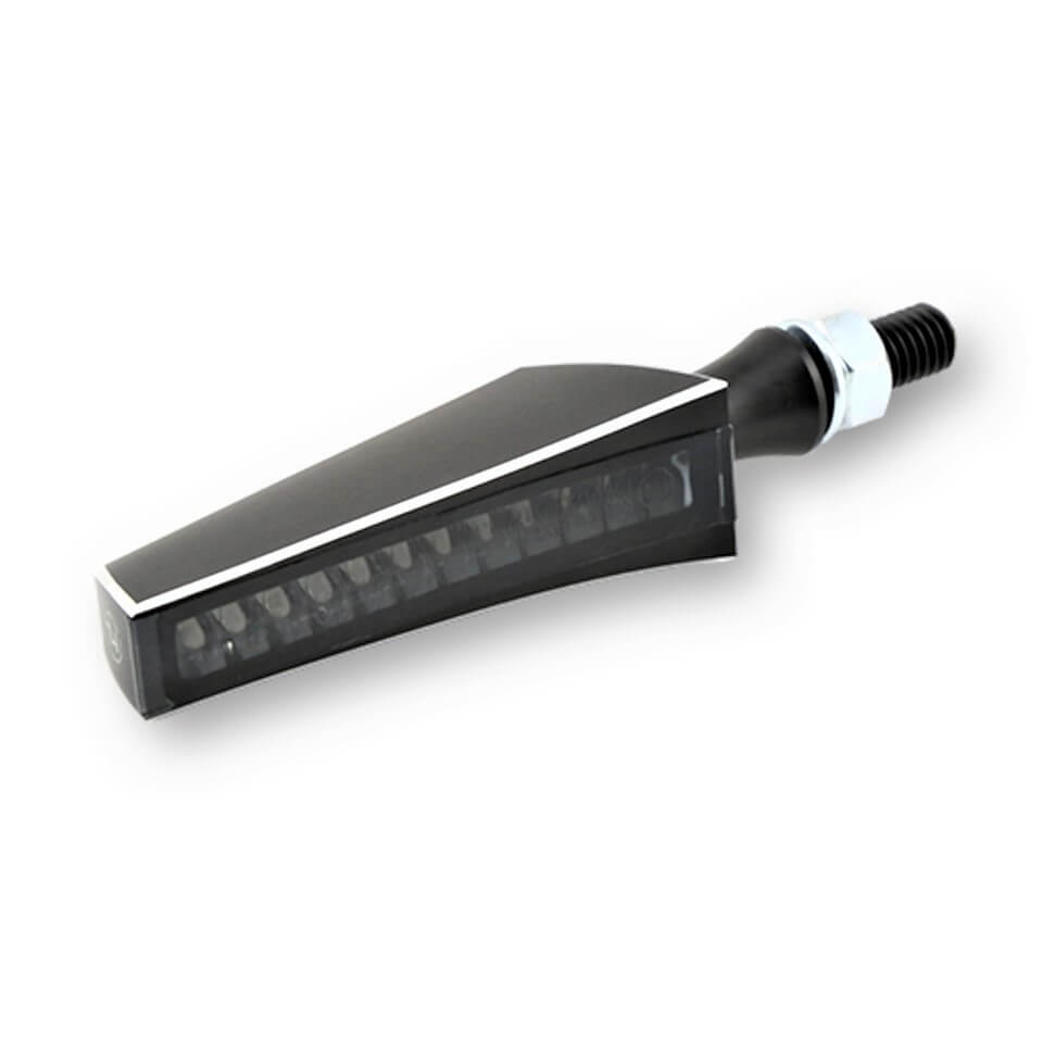 a Univerzální LED blinkry HIGHSIDER NULL STS-1 černé, kouřové sklo, pár