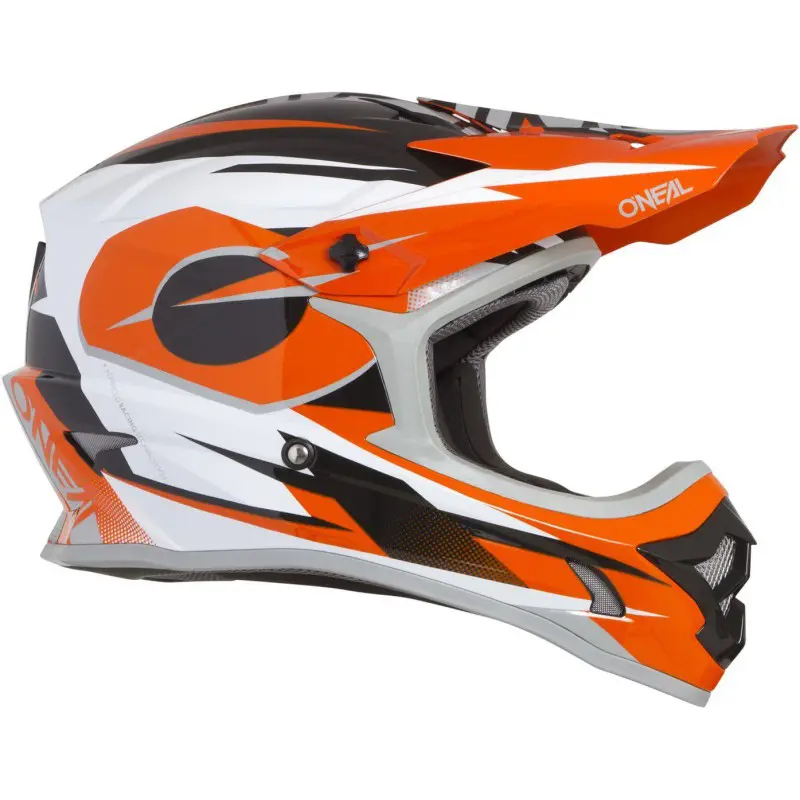 a Motokrosová přilba ONEAL 3SERIES RIFF oranžová/bílá, velikost S ( 55-56 cm ) 