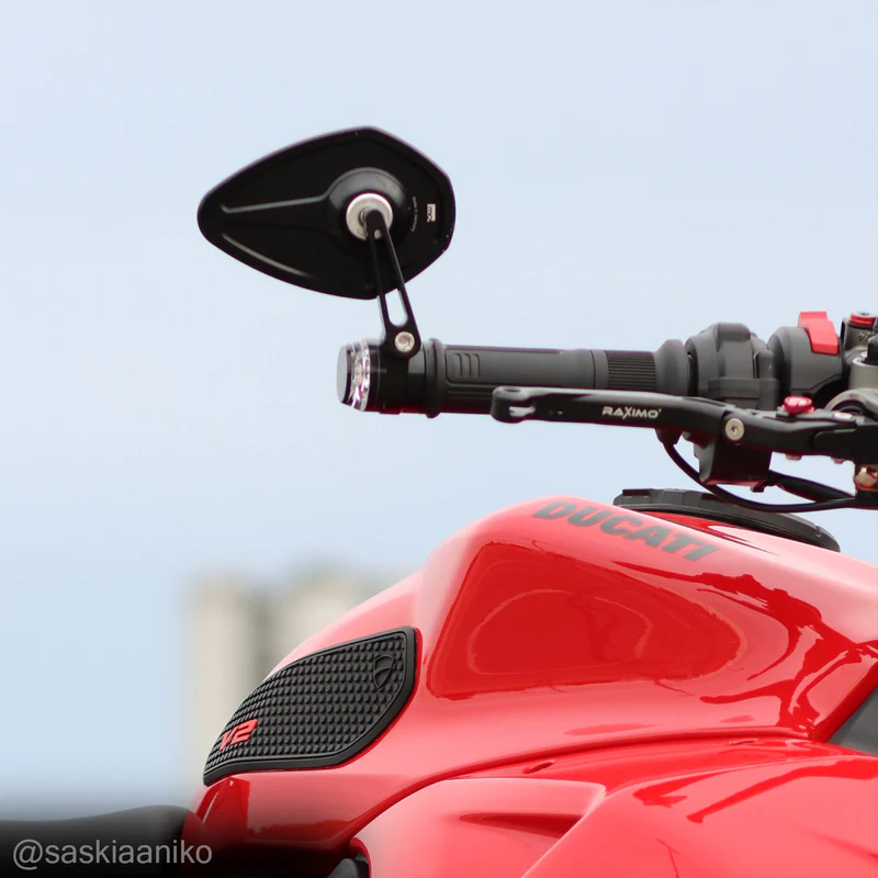 Zpětné zrcátko motocyklu do konců řidítek MOTOGADGET MO.VIEW SPORT 60 org.číslo 7004050, pro průměr řidítek 22 mm, 1 kus 