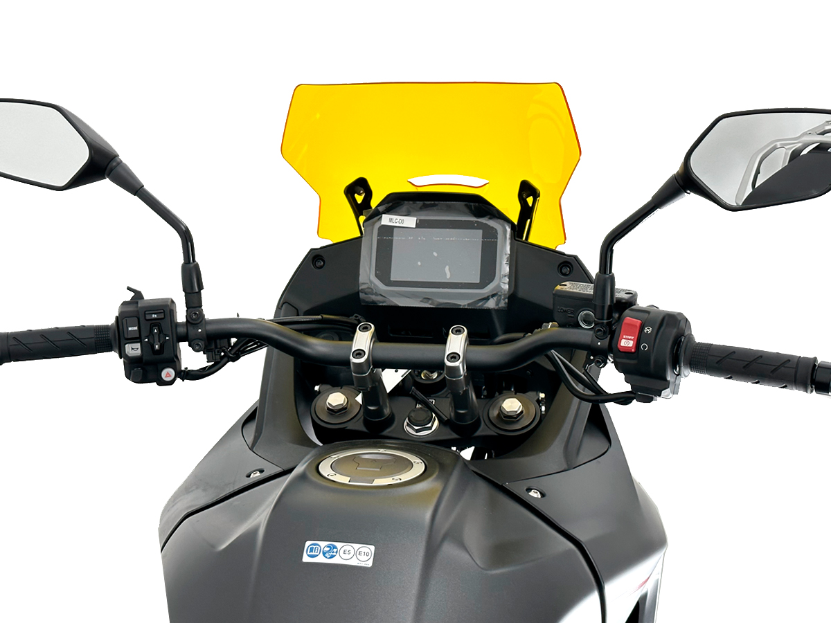 Plexi motocyklu WRS verze SPORT pro HONDA XL 750 TRANSALP ABS rok 2023-2024 barva žlutá, výška plexi 35,5 cm