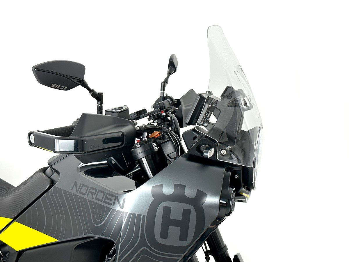 Plexi motocyklu WRS verze TOURING pro HUSQVARNA NORDEN 901 ABS rok 2022-2024 barva čirá, výška plexi 33,5 cm 