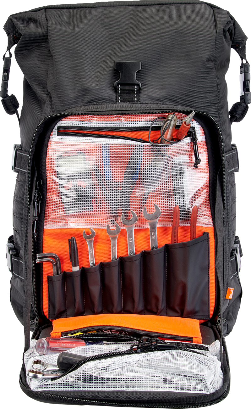 Motocyklová brašna / batoh BILTWELL BAG 3014-01 EXFIL 80 GENERACE 2 barva černá, obsah 50 litrů 