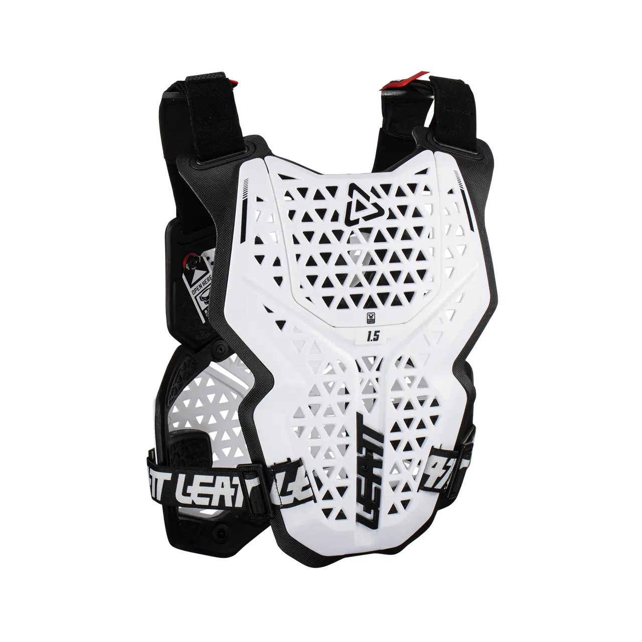 Motokrosový hrudní/zádový chránič LEATT 1.5 CHEST PROTECTOR bílá/černá