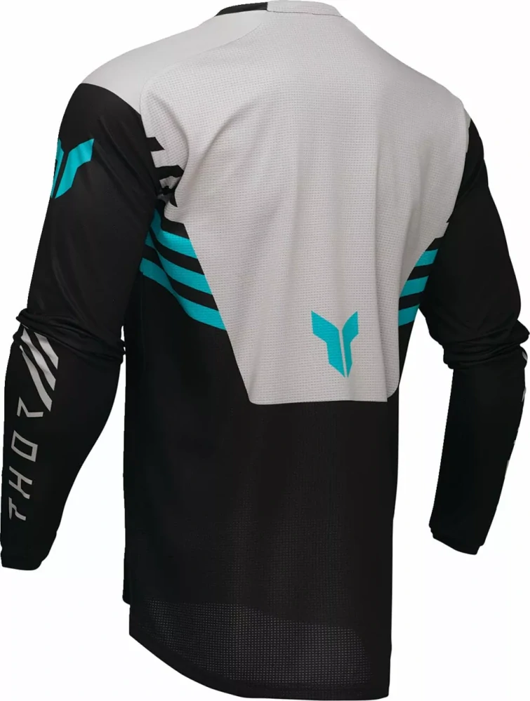 Motokrosový / enduro dres THOR LAUNCHMODE SAND barva modrá/černá/šedá