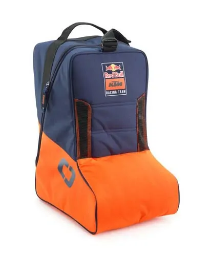 Velká textilní cestovní motokrosová taška na kolečkách s teleskopickou rukojetí  KTM REPLICA TEAM TRAVEL BAG 9800 PRO barva modrá/oranžová, objem 122 litrů